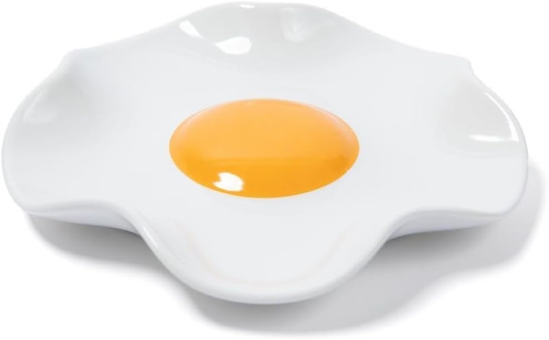 Bee Fried Egg Ceramic Spoon Rest for stove top and kitchen counter | Large and Dishwasher-Safe Sponge holder | Home & kitchen decor | Kitchen Gifts for women | House warming gifts new home - Image 1